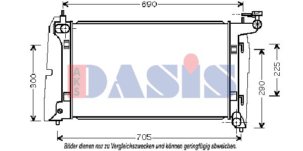 AKS DASIS Радиатор, охлаждение двигателя 212029N